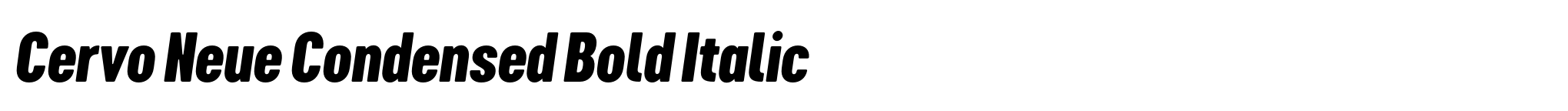 Cervo Neue Condensed Bold Italic image